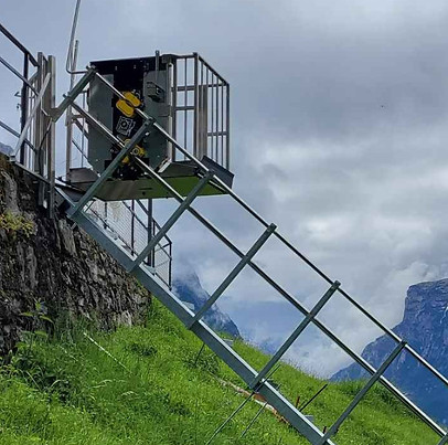 Platforma v náročnom počasí